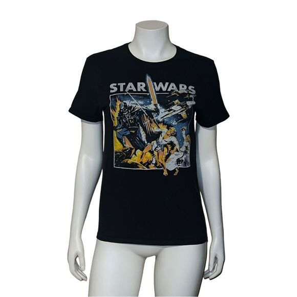 Star Wars Fifth Sun Women's Black A New Hope T-Shirt Small EUC - Picture 1 of 5